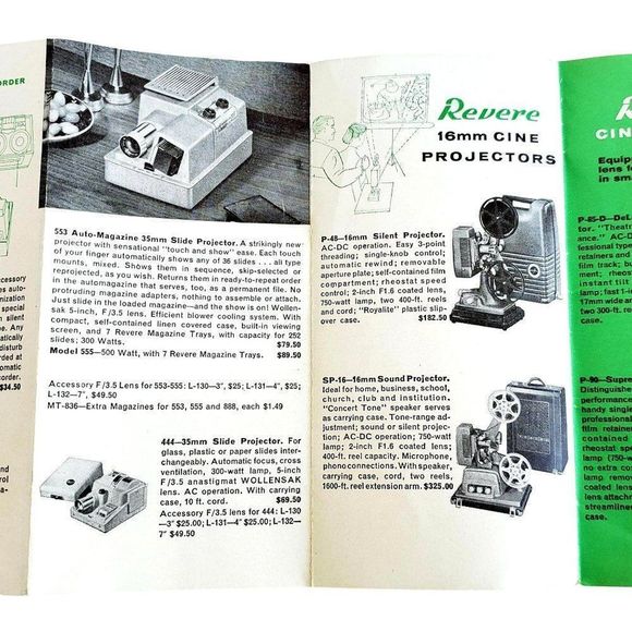 Revere Photo Equipment Booklet Mid Century Ephemera Vintage Photography 50s - Picture 6 of 10